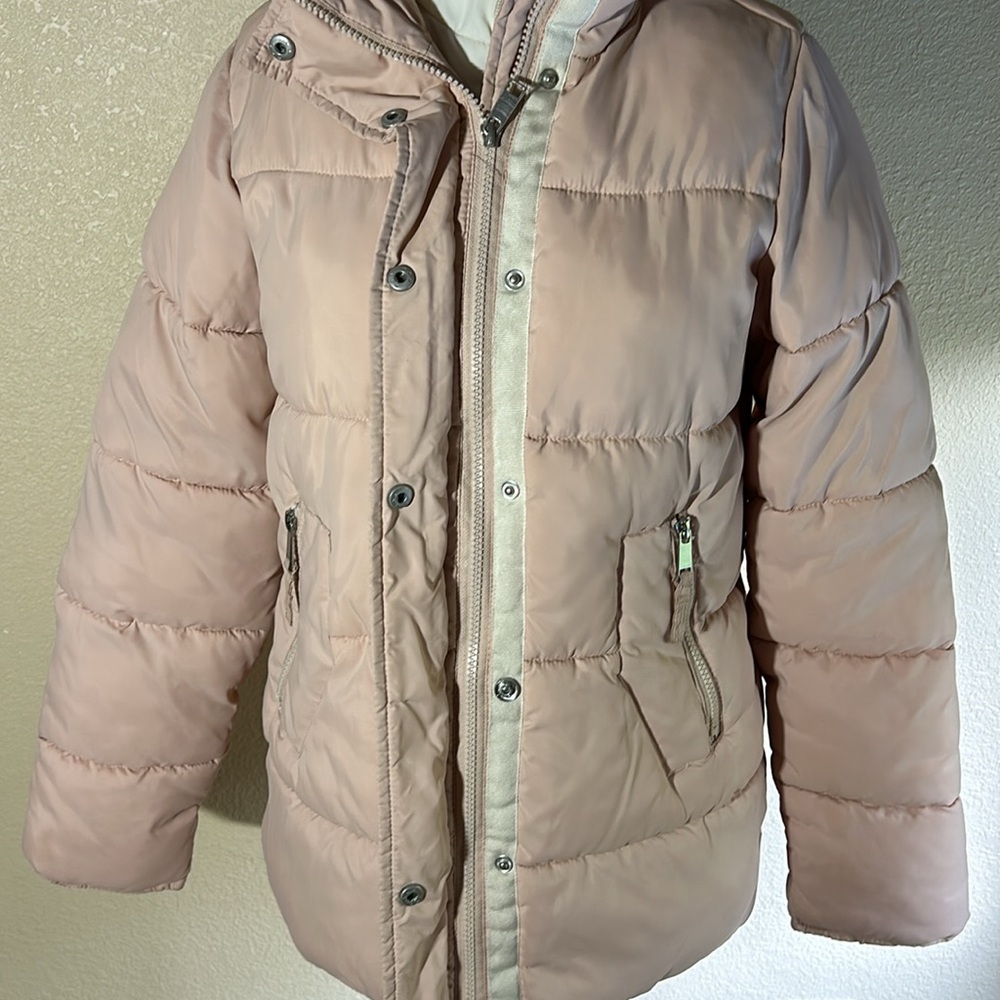Maralyn & Me Women's Hooded Pink Puffer Jacket Size Small - Picture 3 of 7